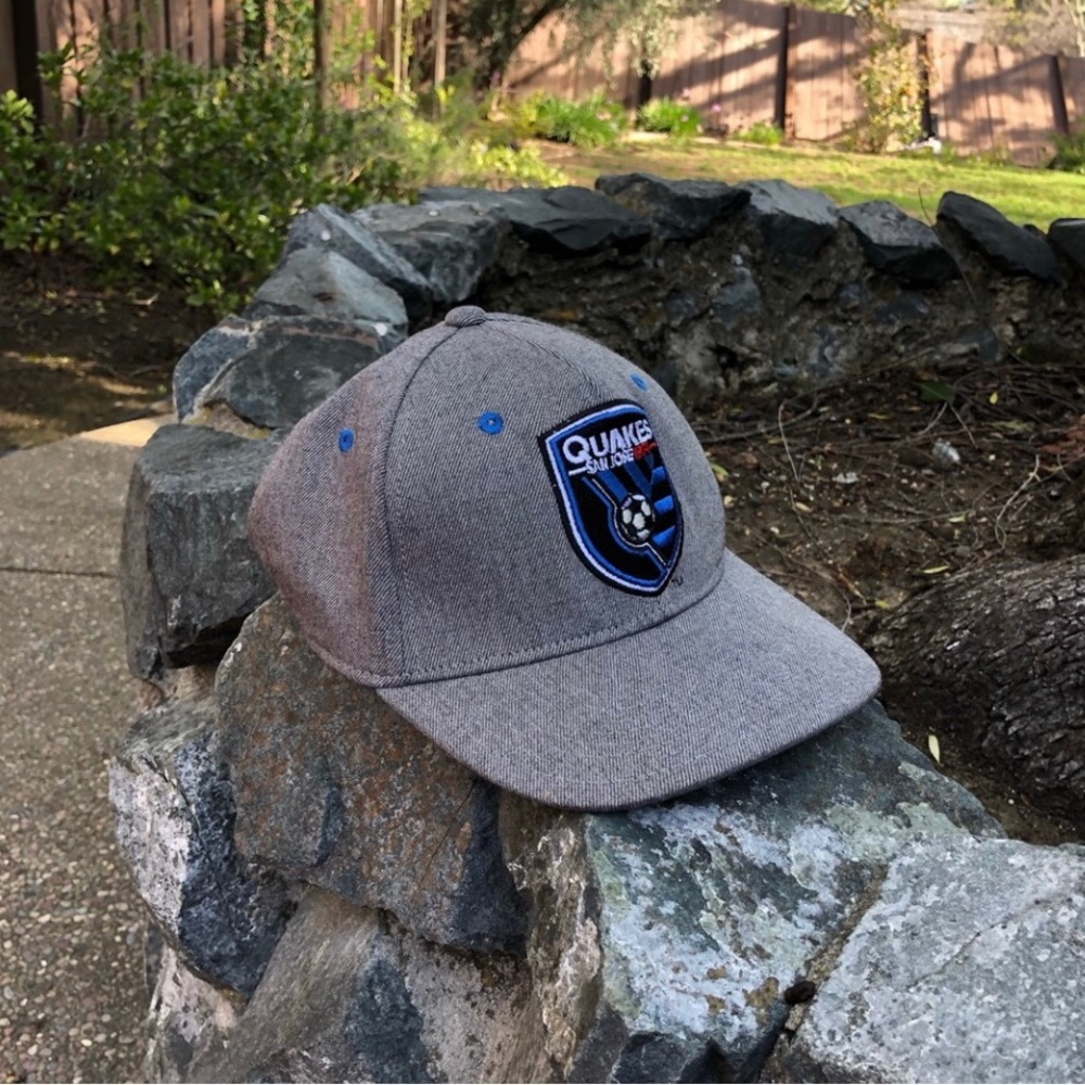 San Jose Earthquakes Adidas Hat Blue Grey MLS